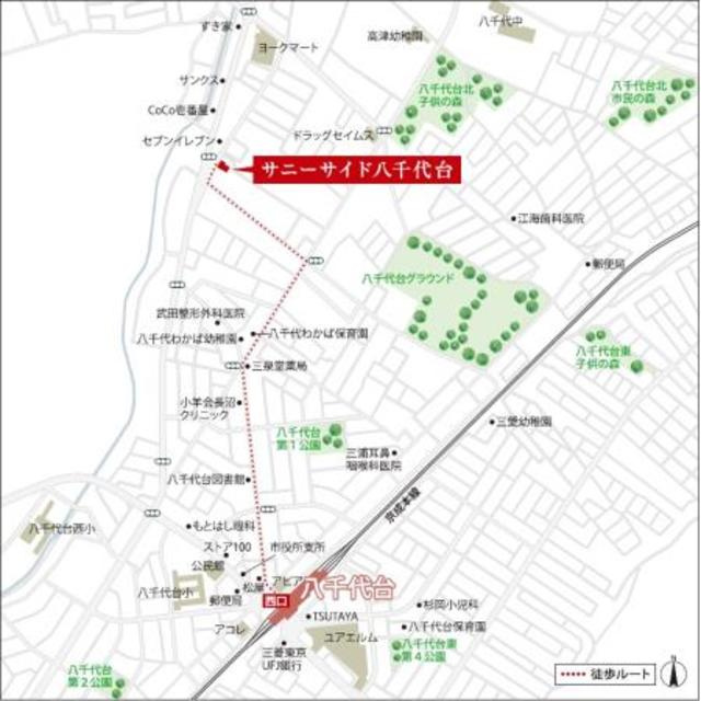 サニーサイド八千代台の地図