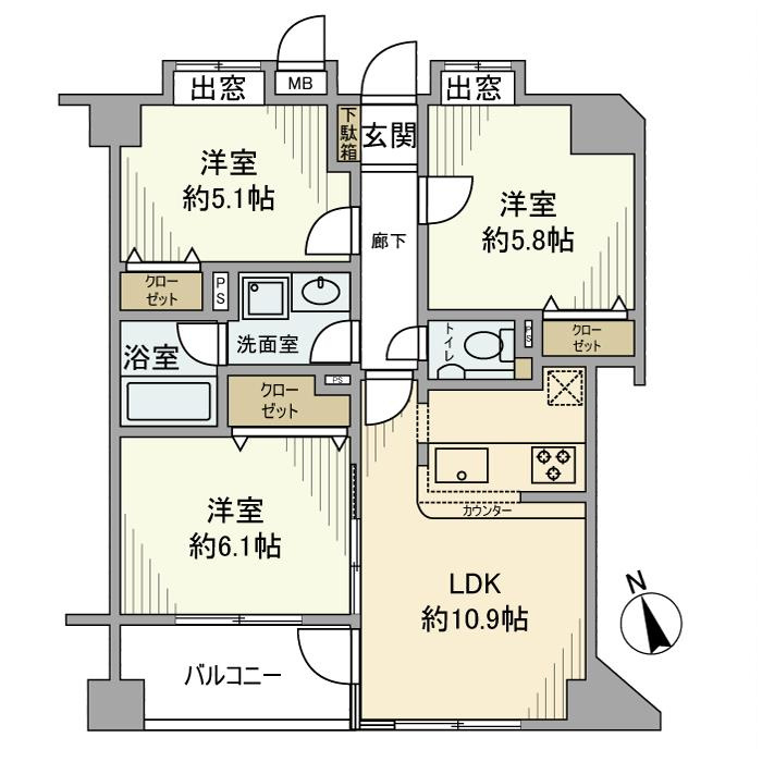 センチュリー吉祥寺本町Ⅱの間取り