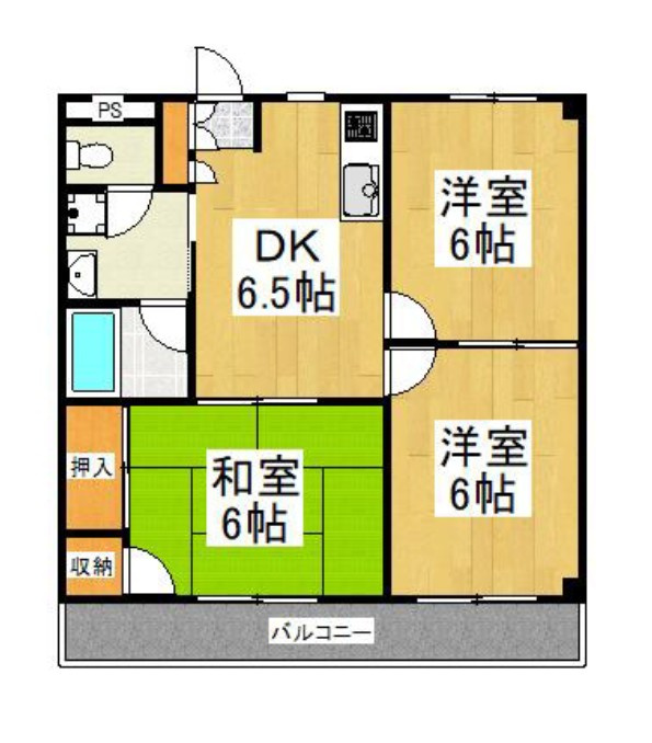 川崎市多摩区生田１丁目の賃貸マンションの間取り