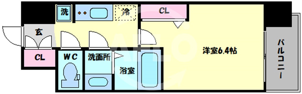 エステムコート四天王寺夕陽丘Ⅱの間取り|エステムコート四天王寺夕陽丘Ⅱ　間取り