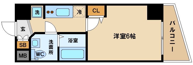 エステムプラザ難波WESTリバークロスの間取り|エステムプラザ難波ＷＥＳＴリバークロス　間取り