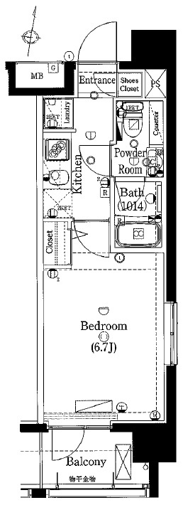 プレセダンヒルズ北千住の間取り