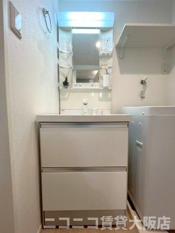 大阪市西淀川区野里２丁目のアパートの洗面所|CG画像です。家具家電付きではありません