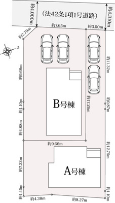【区画図】 | 富士市国久保1丁目 新築建売 A号棟 | A号棟の区画図です