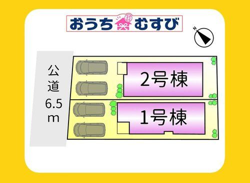 名東区高針原3期(全2棟)の区画図