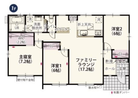 【間取り】 | ワイウッドコート本庄市東五十子 第2期　【平屋】新築住宅 | ≪5号棟≫