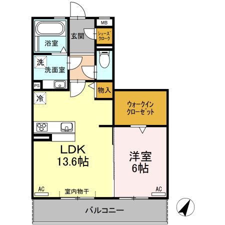 ＴＨＥ　ＦＩＲＳＴ　　刈谷市の賃貸はクラスホーム刈谷店の間取り