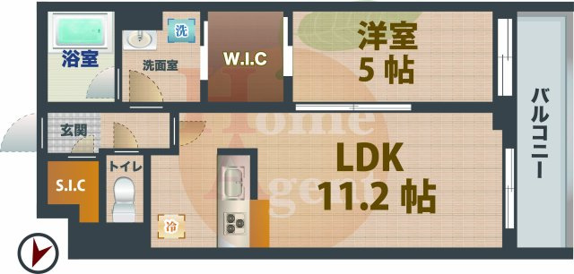 【間取り】 | タスキプライムテラス中村橋 | 1LDKのお部屋です。