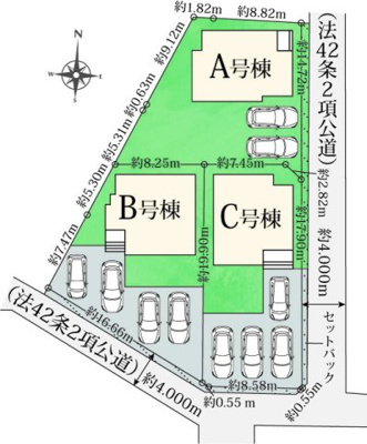 【区画図】 | 富士宮市富士見ケ丘 新築建売 B号棟 | B号棟の区画図です
