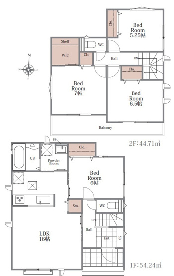 【間取り】 | 富士宮市富士見ケ丘 新築建売 C号棟 | 効率的かつ暮らしのことをしっかり考えた間取りです