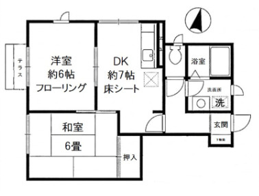 ガーデン上の台B棟の間取り