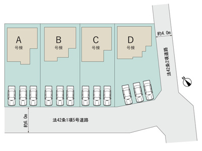 【区画図】 | 富士宮市小泉 新築建売 B号棟 | B号棟の区画図です