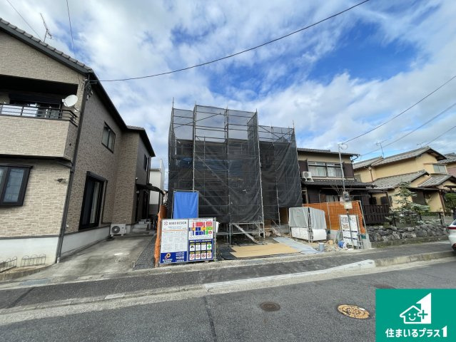 大津市真野　新築一戸建ての外観|現在の進捗状況です！順調に作業進行中、完成が待ち遠しいです！詳細の間取り等、お気軽にお問い合わせください！