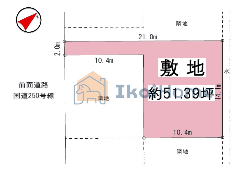 明石市大久保町わかば　土地の土地図|●年中無休：当日予約可●敷地約51.39坪！敷地が広いので平屋の建築も可能です！