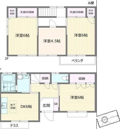 厚木市水引１丁目のテラスの間取り