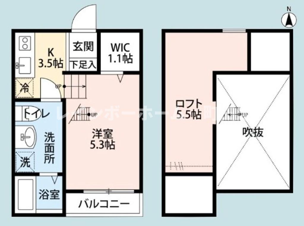 スプレーモ※初期費用分割あと払いサービス利用可能物件の間取り