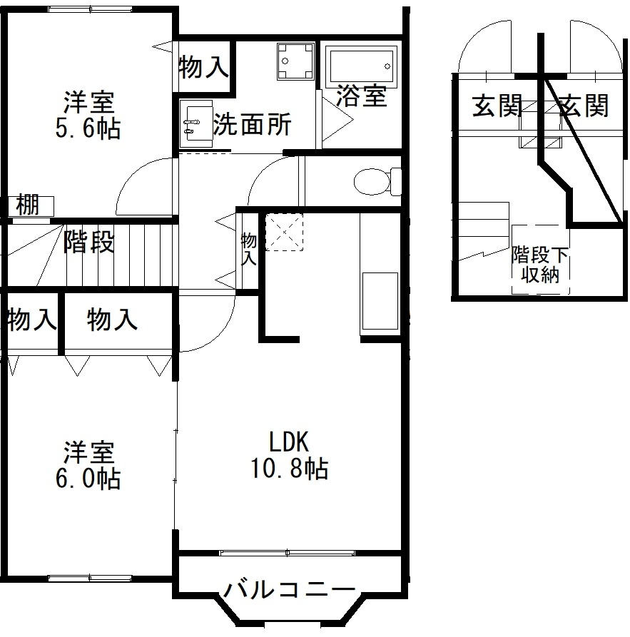 フィールド裕B棟の間取り