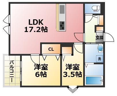リブレメゾン花園町Ⅰの間取り