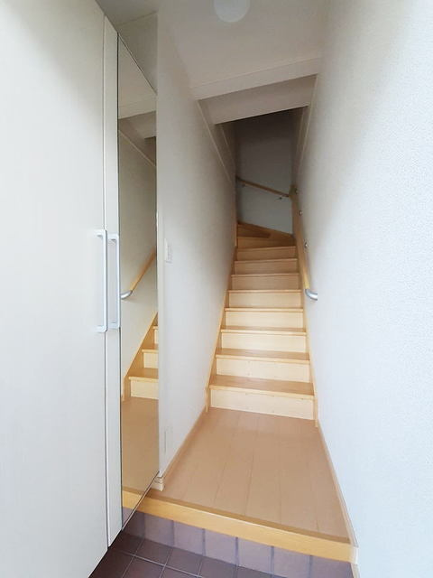 熊本市南区富合町清藤のアパートの玄関
