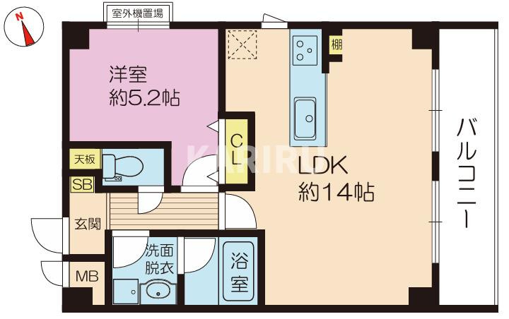 ゼクス中浜の間取り