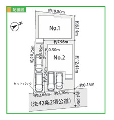 茅ヶ崎市浜須賀３期　新築戸建　全２棟2号棟の区画図
