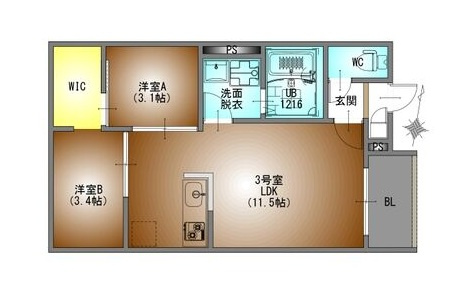 【間取り】 | REGALEST サンメゾン新瑞橋【名古屋市賃貸・2LDK】