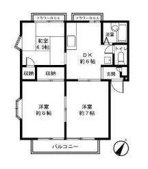 【間取り】 | バストイレ別