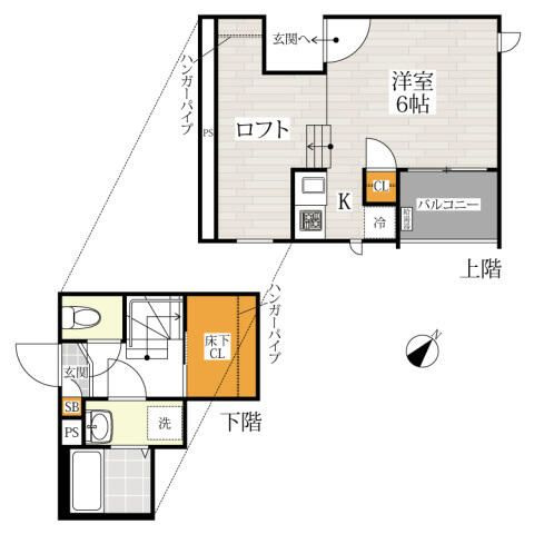 柏市豊四季のアパートの間取り