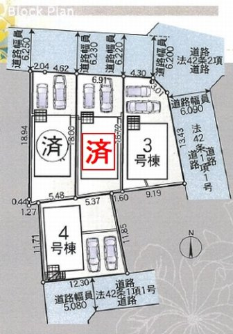 【区画図】 | 【仲介手数料０円】相模原市南区磯部第58　新築一戸建て　全4棟 | 相模原市南区磯部第58　新築一戸建て　全4棟