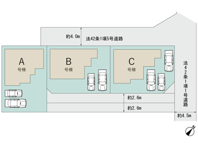 【区画図】 | 静岡市駿河区登呂6丁目 新築建売 C号棟 | C号棟の区画図です