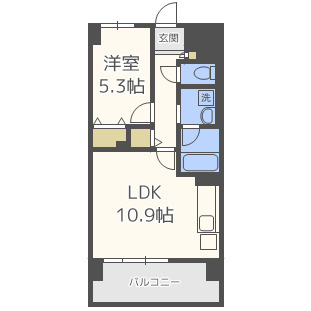 大阪市福島区海老江８丁目の賃貸マンションの間取り