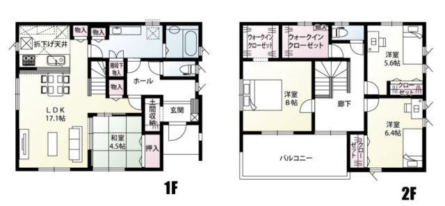 【間取り】 | 東松山市石橋7期　新築戸建　全3棟　2号棟