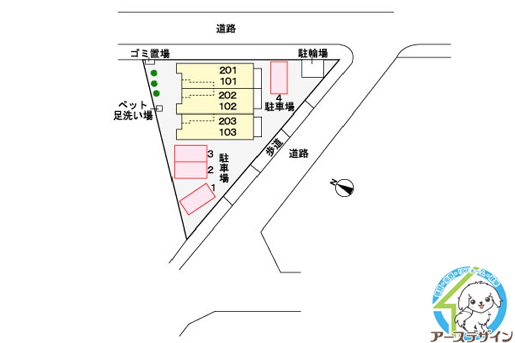 スタピリタの駐車場