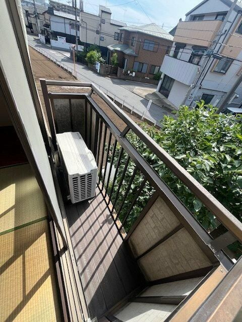 新妻ハイツのバルコニー