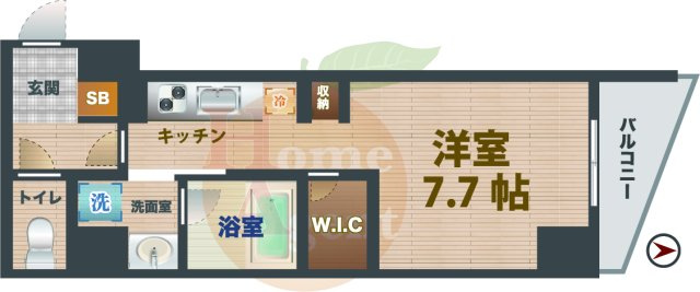【間取り】 | B CITY APARTMENT NAKANO EAST | 1Rのお部屋です。