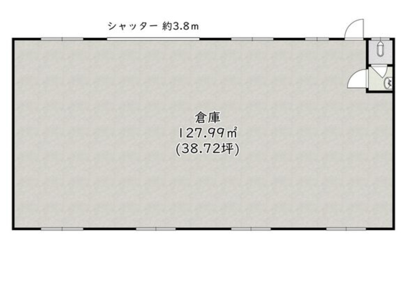 豊中市　倉庫・工場の間取り