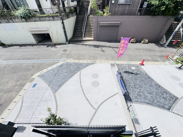 市川市曽谷４丁目新築戸建（曽谷16期）の展望|バルコニーより道路側眺望・南道路で日当たり良好♪