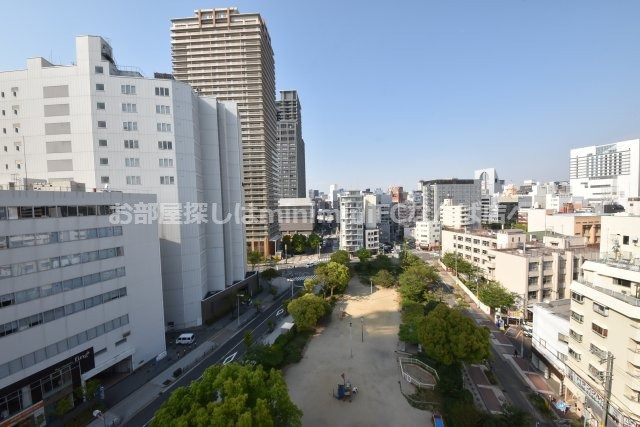 ディオスカーボ難波のバルコニー|景色は階数により違います