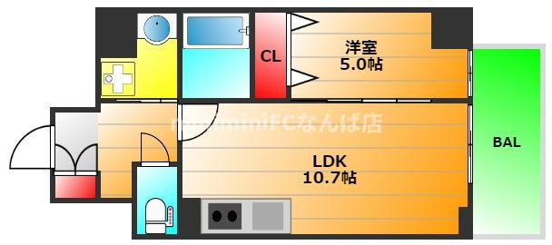 アルデールトモ北堀江の間取り