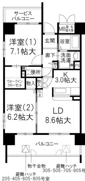 プロミネントコートの間取り