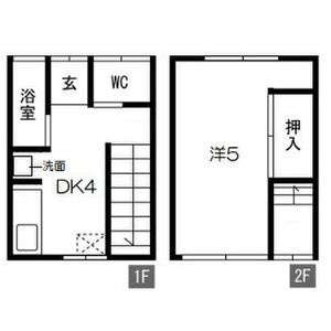 二宮町3丁目連棟住居(東3)の間取り