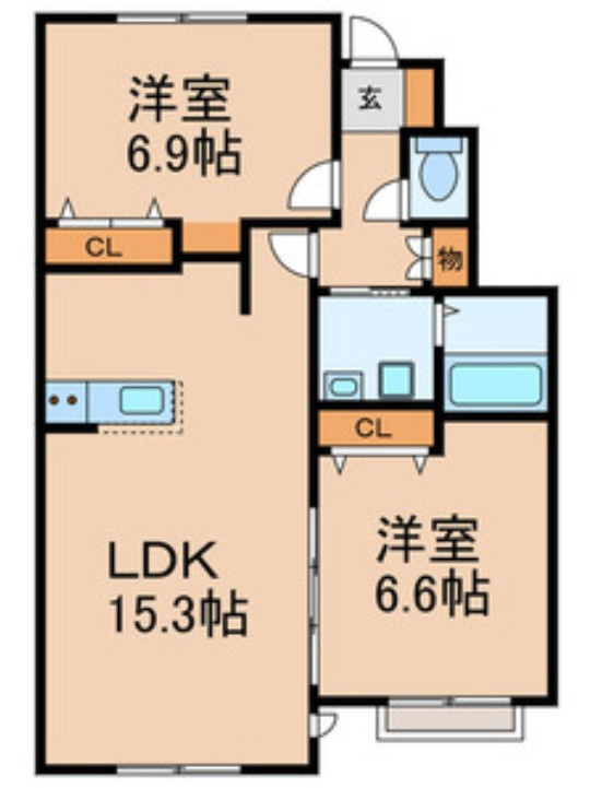 ママベルAの間取り