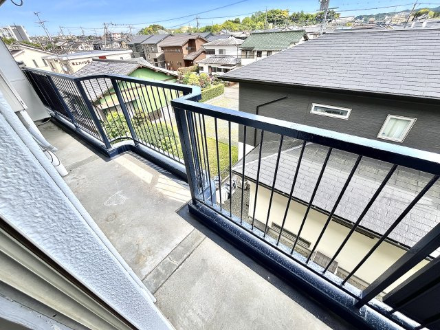 天王ハイツのバルコニー