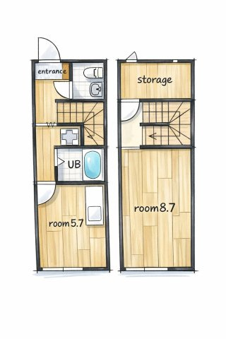 ソレーユ中野町Aの間取り