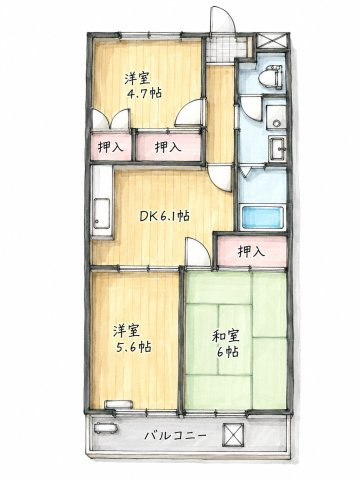 マンションはなきⅠの間取り