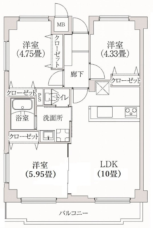 コスモリード学芸大学の間取り