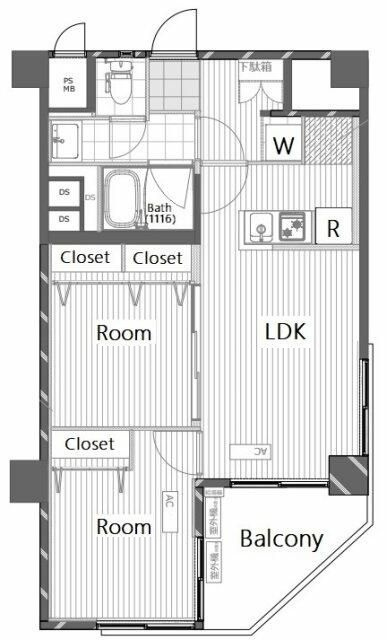 ライオンズマンション南平台の間取り|間取りです。