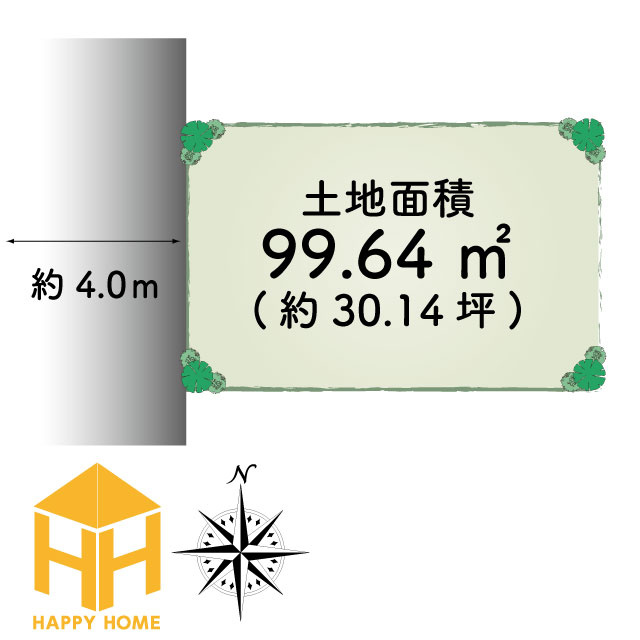 尼崎市上ノ島町2丁目建築条件無し売土地の土地図|※現況と図面が異なる場合現況を優先いたします。