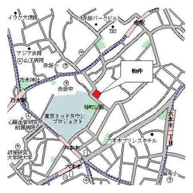 パークアクシス六本木檜町公園の地図