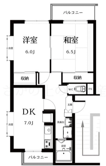 【間取り】 | ミニアムＩＷＡＳＥ | ２ＤＫの間取りです！